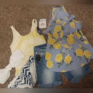 Yellow and blue VS A&F size medium bundle